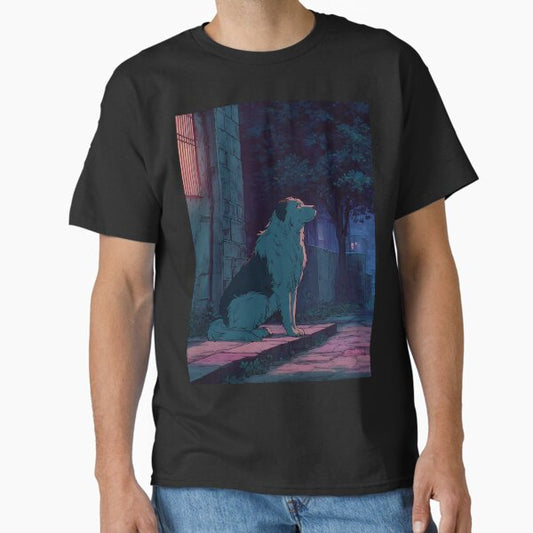 "Relaxing Lofi Dog Art" Classic T-Shirt for Sale by bapupa