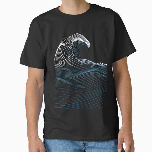 Dramabite The Minimal Wave off Kanagawa Classic T-Shirt for Sale by dramabite