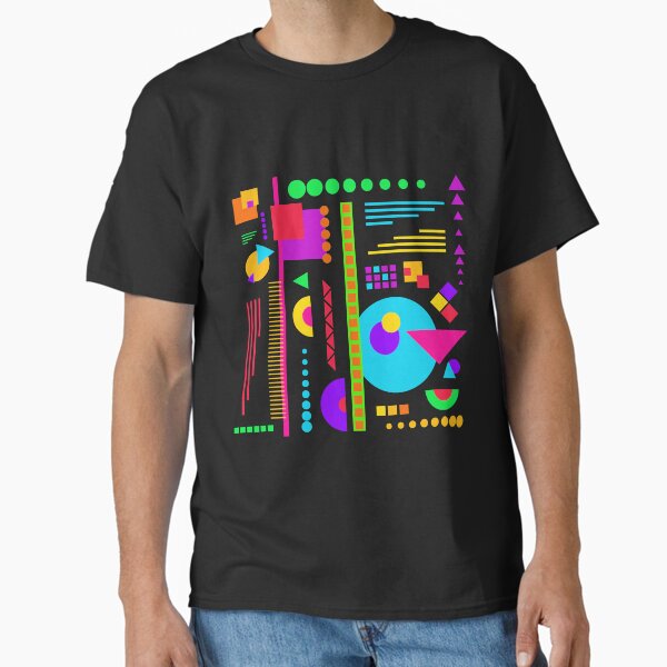 Modernist Memphis Abstract Neon Art Classic T-Shirt for Sale by epitomegirl