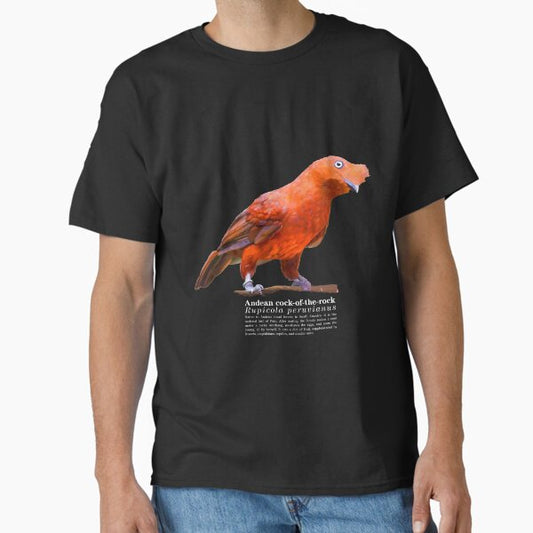 Andean cock-of-the-rock bird on the rocks Classic T-Shirt for Sale by marphotos