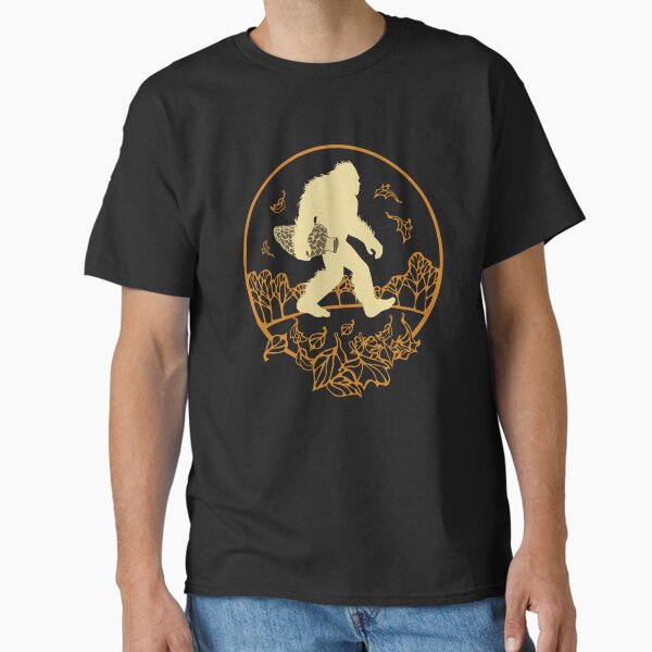 Bigfoot With Morel Mushroom Woodland Forest Sasquatch Fungi Classic T-Shirt for Sale by Earlene2365