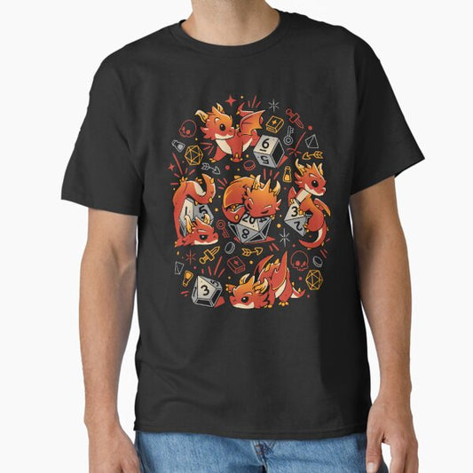 Tiny Dragon Dice Classic T-Shirt for Sale by Snouleaf