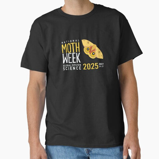 National Moth Week Official 2025 (Yellow on Dark) Classic T-Shirt for Sale by friendsebec