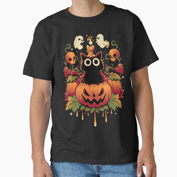 Halloween Candle Trick - Autumn Cat Classic T-Shirt for Sale by Snouleaf