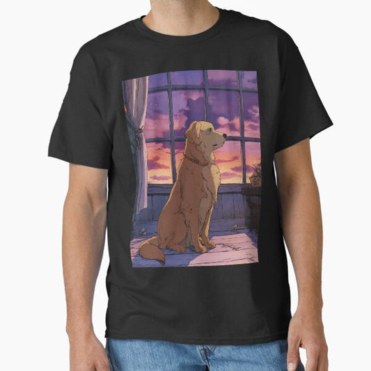 "Nostalgic Lofi Dog Art" Classic T-Shirt for Sale by bapupa