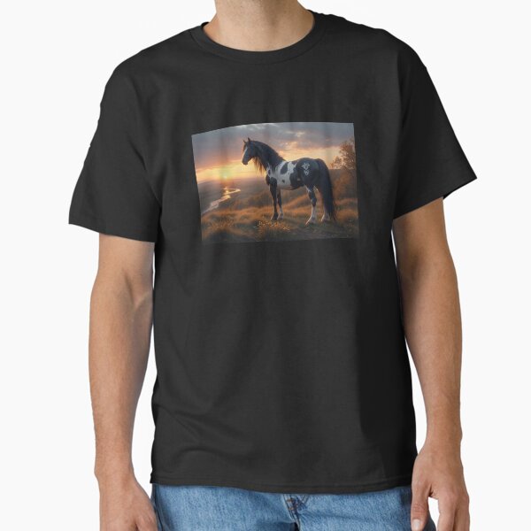 Proud Indian Pony: Autumn Sunset Art Classic T-Shirt for Sale by AscendedLight