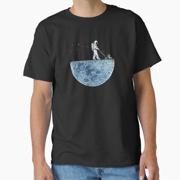 Astronaut Mowing the Moon Classic T-Shirt for Sale by kane-n