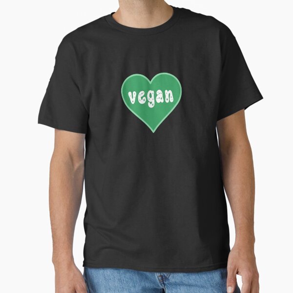 "Vegan, Green Heart" Classic T-Shirt for Sale by jeallan