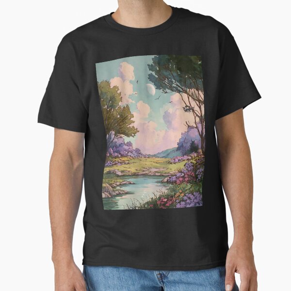 "Serene Lofi Nature Art" Classic T-Shirt for Sale by bapupa