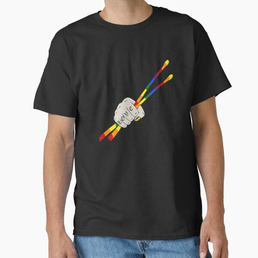 LGBT Drumsticks Fist Drums Drum Love Rainbow Musician Drummer Gift Classic T-Shirt for Sale by TheAplus