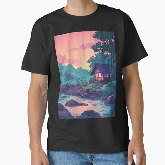"Nostalgic Lofi Nature Art" Classic T-Shirt for Sale by bapupa