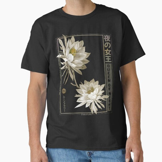japanese anime moon flower aesthetic Classic T-Shirt for Sale by Otakuniverse