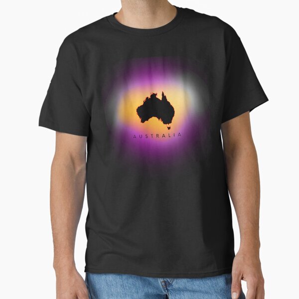 Australia Map In Hypercolour Classic T-Shirt for Sale by kongju