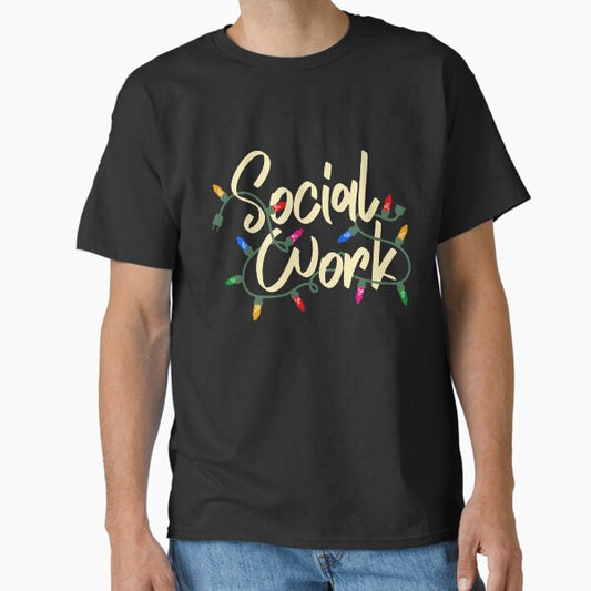 social work: holiday lights Classic T-Shirt for Sale by evathemtbc