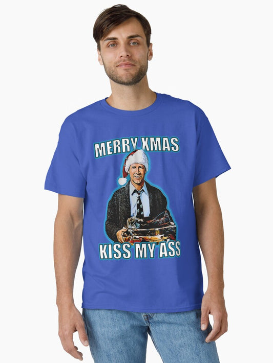 merry xmas kiss my Classic TShirt T-Shirt | High-Quality Print | Perfect Holiday Gift