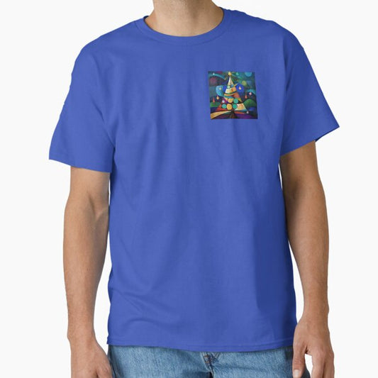 Abstract Christmas Tree - Modern Geometric Holiday Art Classic T-Shirt for Sale by BeautyPulse