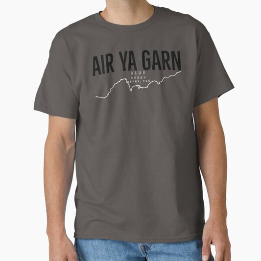 Air Ya Garn Blue Derby Mountain Bike Trails Derby Tasmania Austrlalia white Line Classic T-Shirt for Sale by DaDooklaDesigns