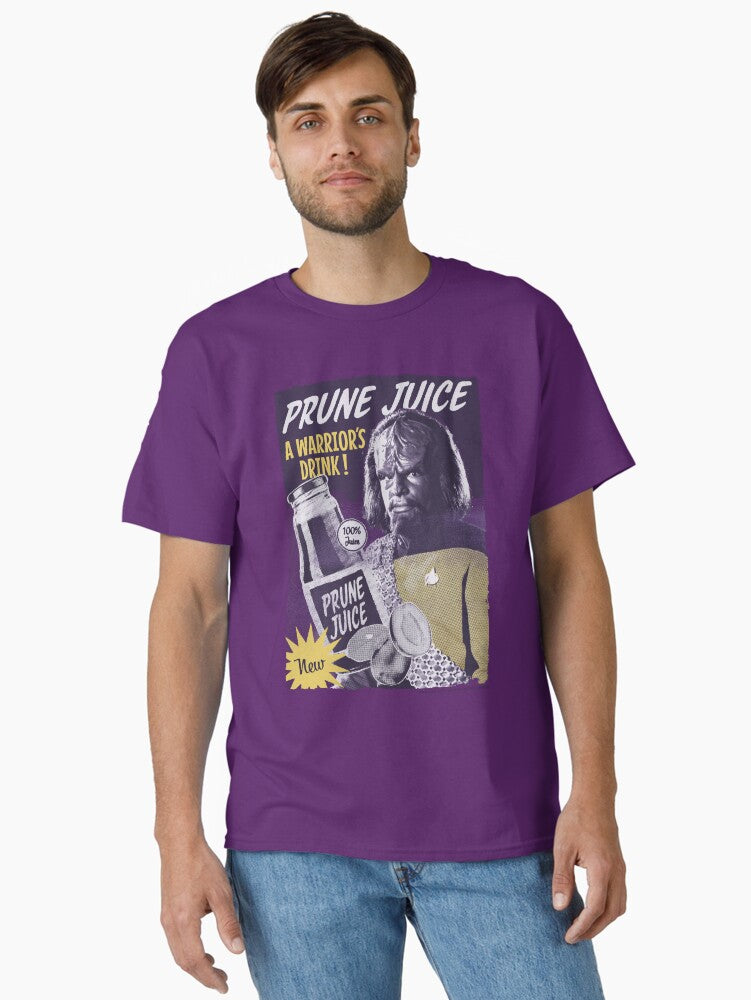 Star Trek The Next Generation Worf Prune Juice Poster Classic T-shirt | Trendy Graphic Tee | Casual Unisex T-shirt