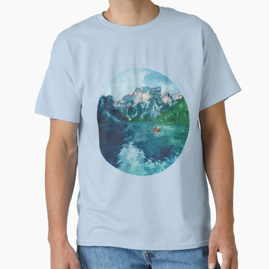 lake nature scene (with boat!!!) Classic T-Shirt for Sale by dianalea