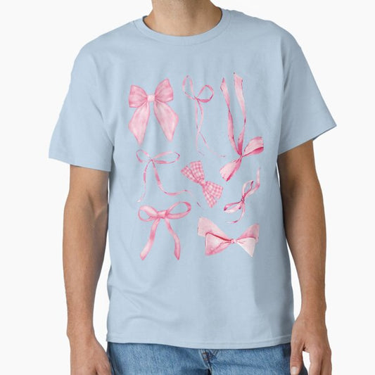 Pink Coquette Bows Classic T-Shirt for Sale by kjanedesigns