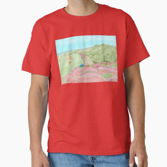 "Three friends on an adventure in flower mountains" Classic T-Shirt for Sale by greenPQBstudio