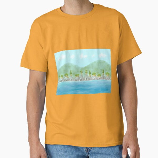 "Cave tree village" Classic T-Shirt for Sale by greenPQBstudio