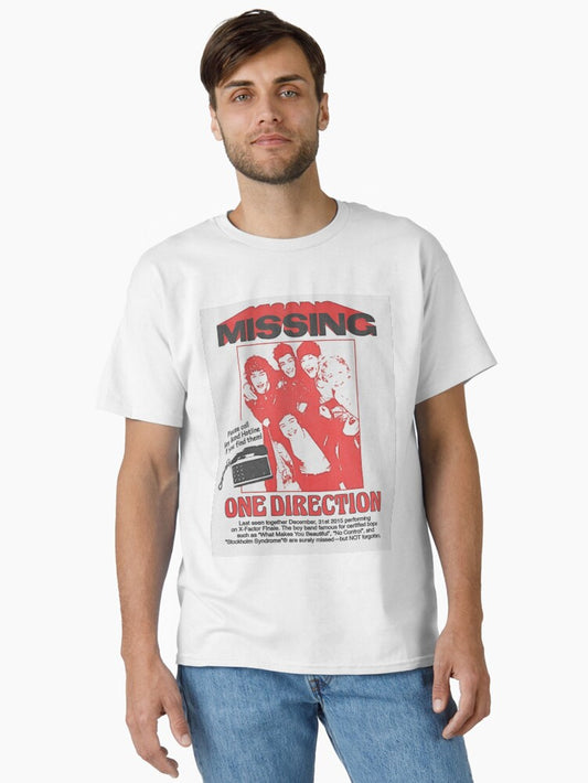 One Direction Red Missing Poster Classic TShirt Poster | Top Trending Graphic | Trending Festive Apparel