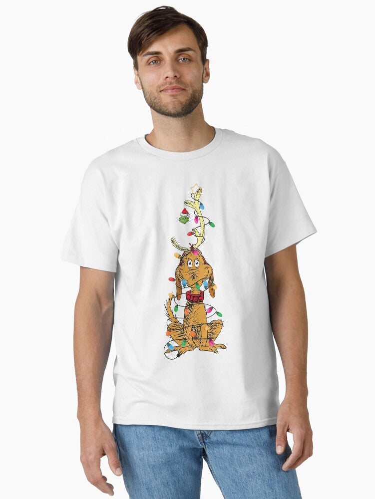 Dog Christmas Light Classic TShirt T-Shirt | High-Quality Print | Limited Christmas Style