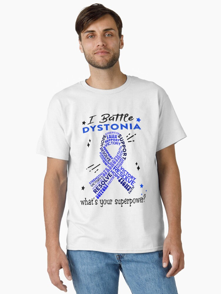 Dystonia Warrior I Battle Dystonia What's Your Superpower Classic T-shirt | Premium Basketball Jersey | Fan Edition Apparel