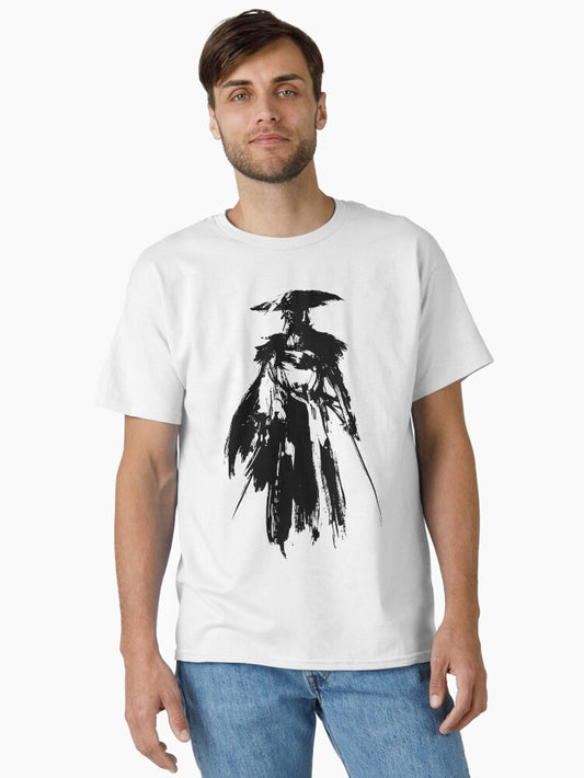 Ghost Of Yotei Inkbrush Ronin Classic T-shirt | Trendy Graphic Tee | Casual Unisex T-shirt