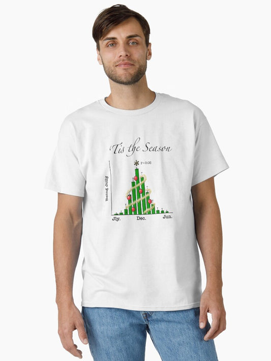 Tis the season Bar Graph Classic TShirt T-Shirt | Vintage Christmas Look | Perfect For Daily Wear