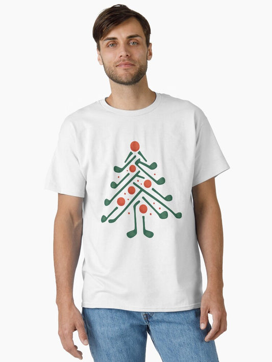 Christmas Golf Tree Golfing Holiday Fun Classic TShirt T-Shirt | Fan Favorite Artwork | Great For Christmas Season