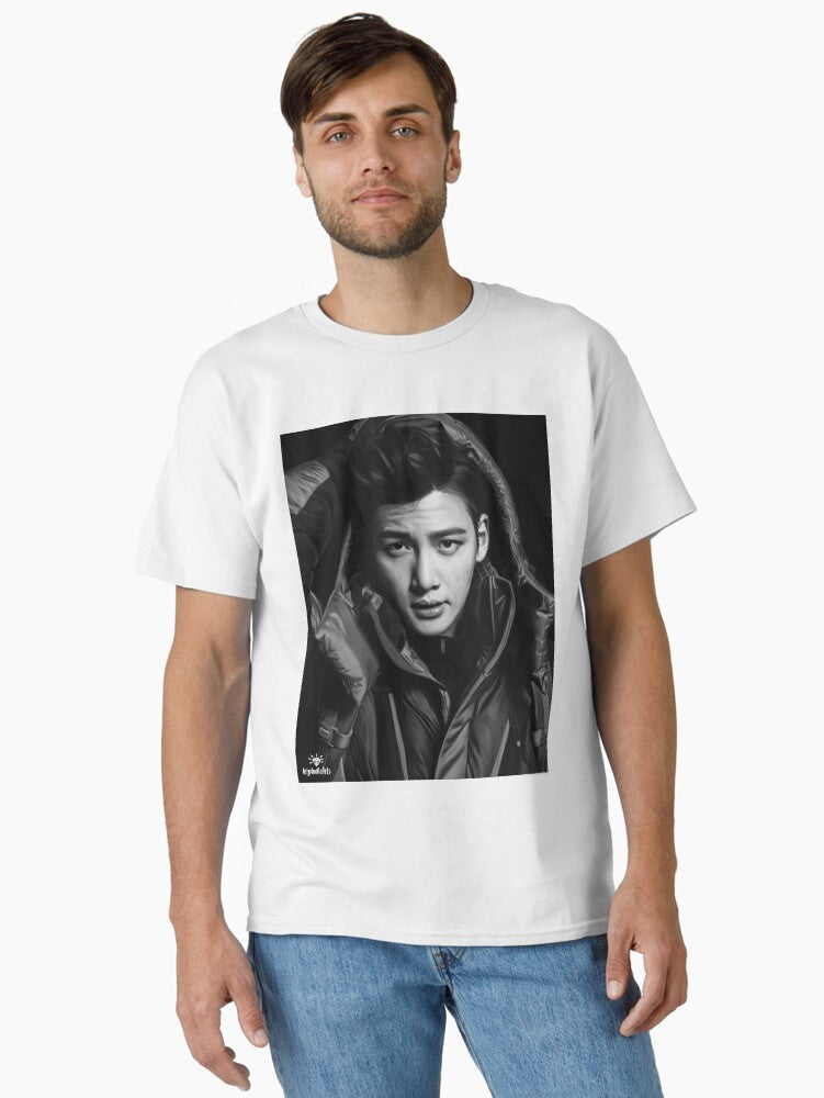 Gorgeous Black And White Ji Chang Wook Classic T-shirt | Trendy Graphic Tee | Casual Unisex T-shirt