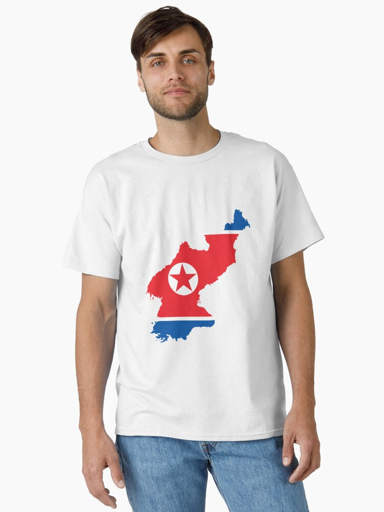 North Korean Flag - Map DPRK Classic T-Shirt T-Shirt | Aesthetic Graphic | High Demand Item