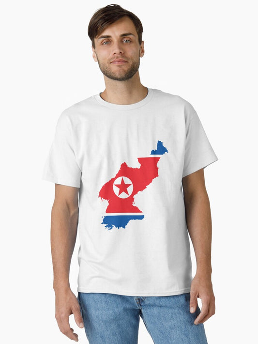 North Korean Flag - Map DPRK Classic T-Shirt T-Shirt | Aesthetic Graphic | High Demand Item