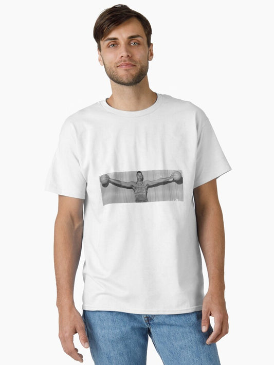 Wilt Chamberlain Wing Span Classic T-shirt | Trendy Graphic Tee | Casual Unisex T-shirt