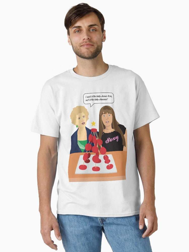 Kath Kim Christmas TShirt Little Baby Cheeses Classic TShirt T-Shirt | High-Quality Print | Trending Festive Apparel