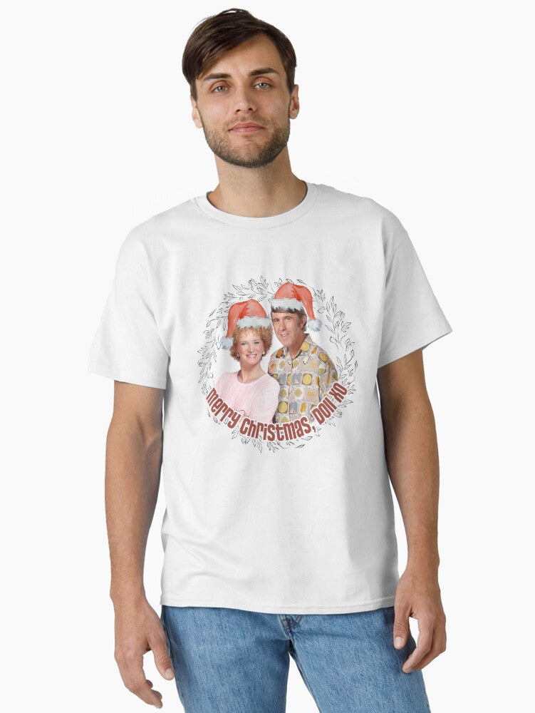 Kath and Kim Kath and Kel Merry Christmas Doll XO Classic TShirt T-Shirt | Holiday Edition | Perfect Holiday Gift