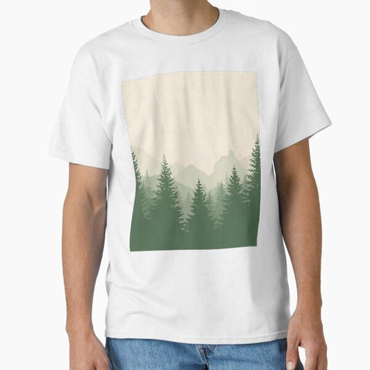 Evergreen Forest Line | Minimalist Nature Design | Outdoors Gift Classic T-Shirt for Sale by jamescall10