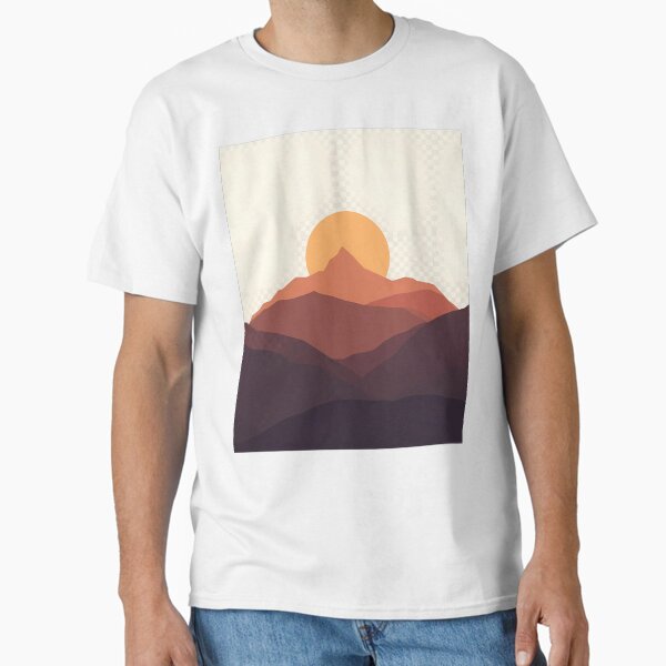 Minimalist Mountain Silhouette | Nature Lover Design | Outdoors Gift Classic T-Shirt for Sale by jamescall10