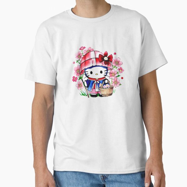 Hello Kitty Flower Basket Classic T-Shirt for Sale by NerdCoutureCo02