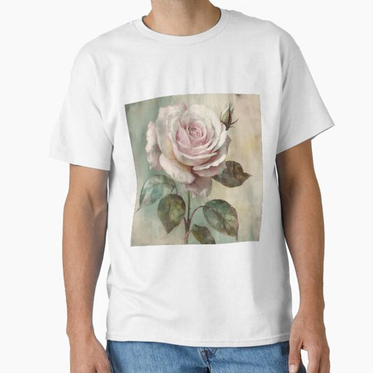 Coquette aesthetic vintage painting of a rose Classic T-Shirt by CoquetteArt