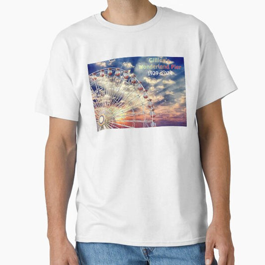 Gillian's Wonderland Pier Ocean City New Jersey Ferris Wheel, Custom Photograph Classic T-Shirt for Sale by coasterjamin24
