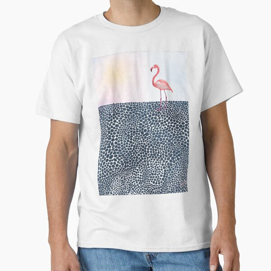 Flamingo in Water Bubbles a Sunny Day Classic T-Shirt for Sale by HawaiiSofia