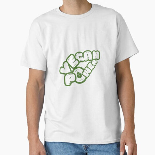 "Vegan Power" Classic T-Shirt for Sale by Claustronautas
