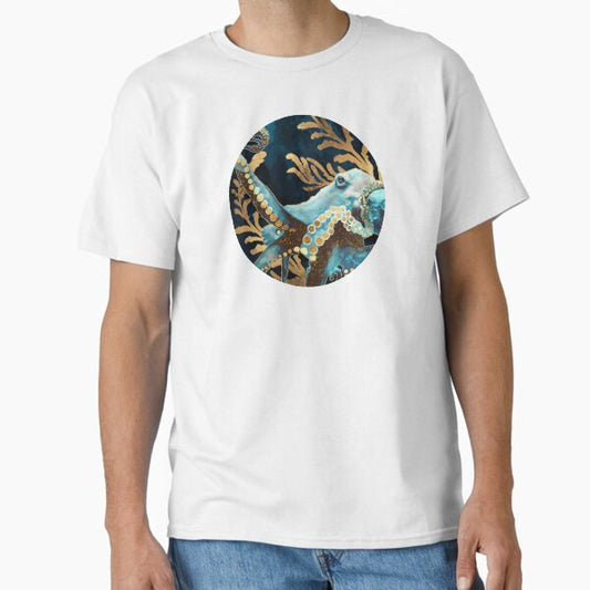 Indigo Octopus Classic T-Shirt for Sale by spacefrogdesign