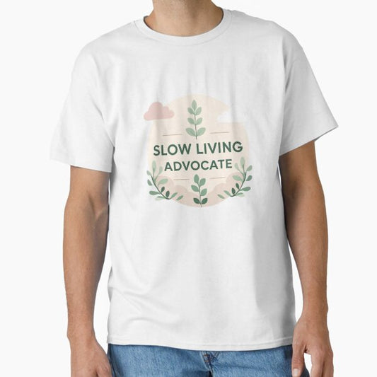 "Slow Living Advocate Minimalist Nature Design" Classic T-Shirt for Sale by ReidSchendel