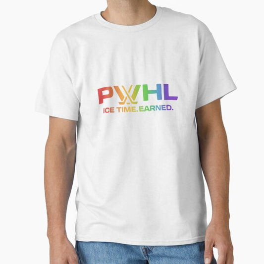 Pride Pwhl logo “ice time earned” Classic T-Shirt for Sale by itstheatre