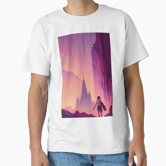 "Anime Girl Castle Lofi Scenario Landscape" Classic T-Shirt for Sale by Trendy-Now