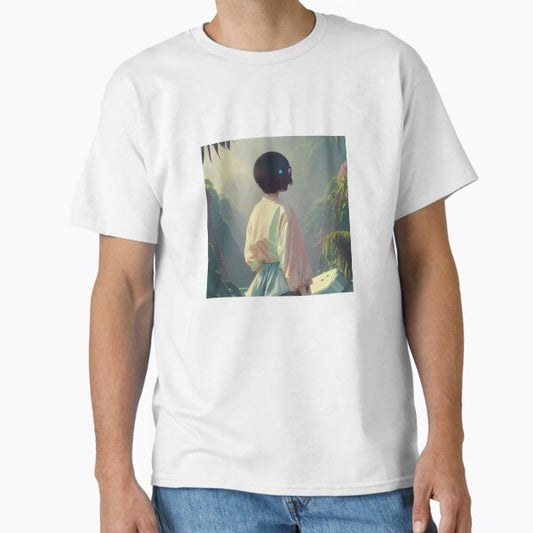 "‘VR Girl’Aesthetic Lofi Anime Illustration of a Girl with a VR Headset" Classic T-Shirt for Sale by AVBDesigns20